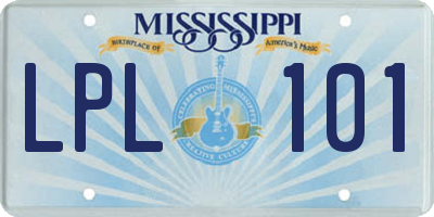MS license plate LPL101
