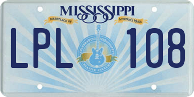 MS license plate LPL108