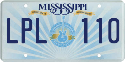 MS license plate LPL110