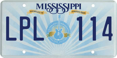 MS license plate LPL114