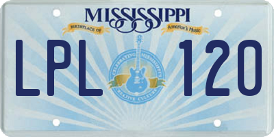MS license plate LPL120