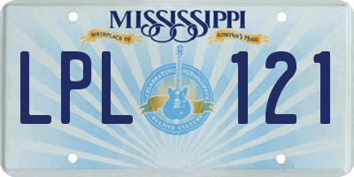 MS license plate LPL121
