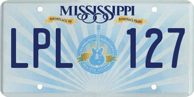 MS license plate LPL127
