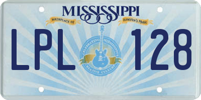MS license plate LPL128