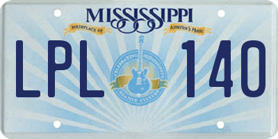 MS license plate LPL140
