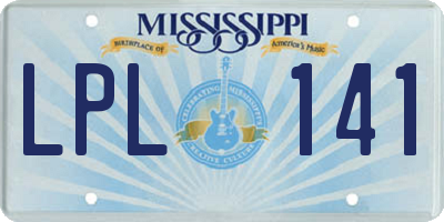 MS license plate LPL141