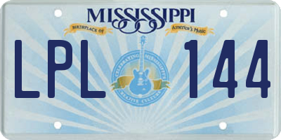 MS license plate LPL144