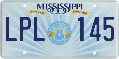 MS license plate LPL145
