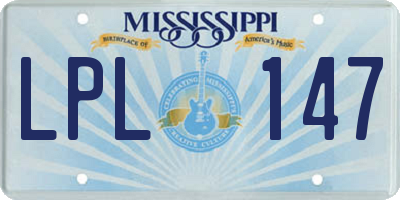 MS license plate LPL147