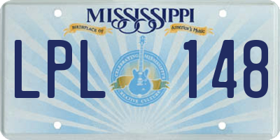 MS license plate LPL148