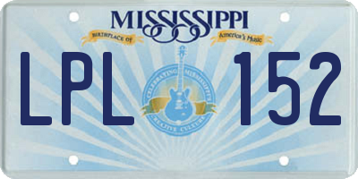 MS license plate LPL152