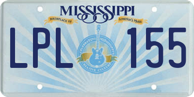 MS license plate LPL155