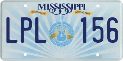 MS license plate LPL156