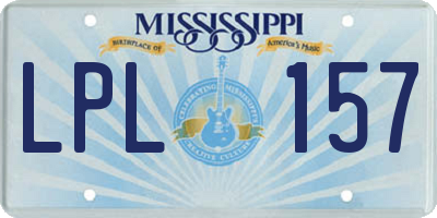 MS license plate LPL157