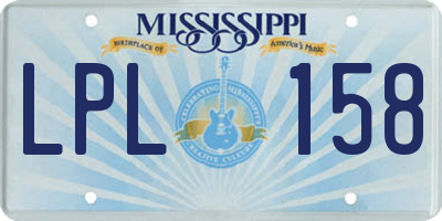 MS license plate LPL158