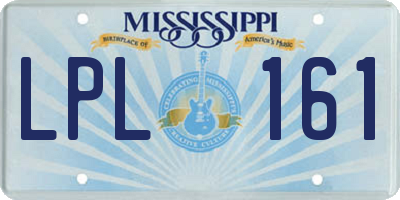 MS license plate LPL161