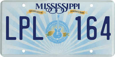 MS license plate LPL164