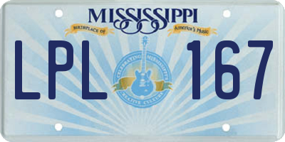 MS license plate LPL167