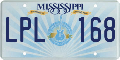 MS license plate LPL168