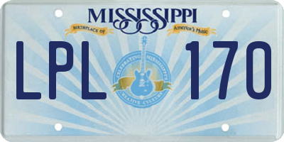 MS license plate LPL170
