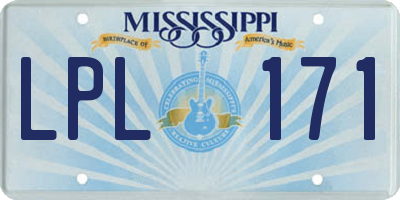 MS license plate LPL171