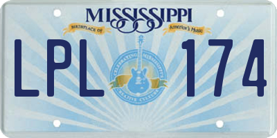 MS license plate LPL174