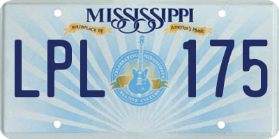 MS license plate LPL175