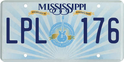 MS license plate LPL176
