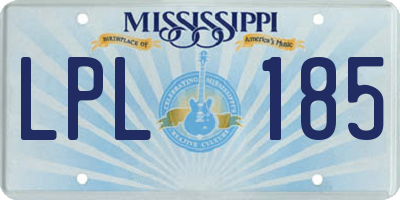 MS license plate LPL185