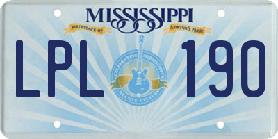 MS license plate LPL190