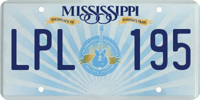 MS license plate LPL195