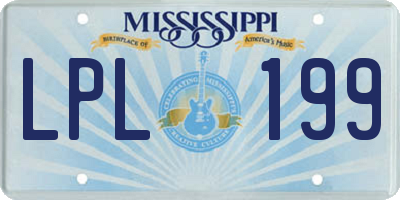 MS license plate LPL199