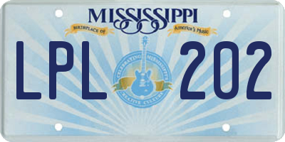 MS license plate LPL202