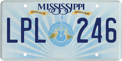 MS license plate LPL246