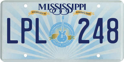 MS license plate LPL248