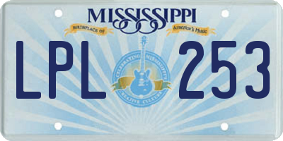 MS license plate LPL253