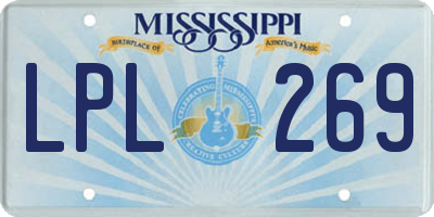 MS license plate LPL269