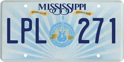 MS license plate LPL271