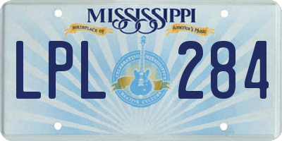 MS license plate LPL284