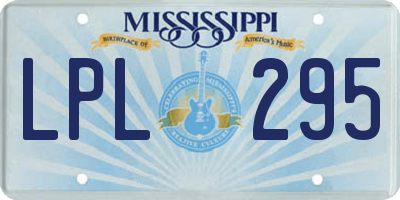 MS license plate LPL295