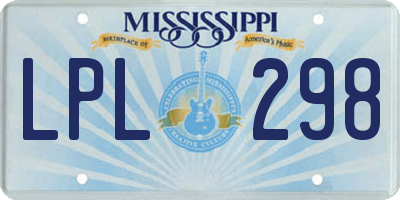 MS license plate LPL298