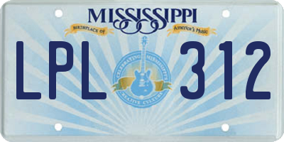 MS license plate LPL312