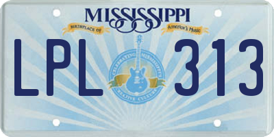 MS license plate LPL313