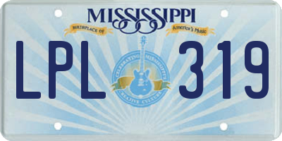 MS license plate LPL319