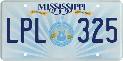 MS license plate LPL325