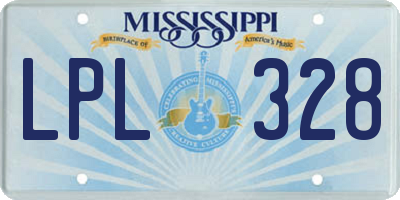 MS license plate LPL328