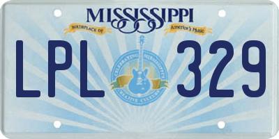 MS license plate LPL329