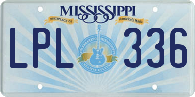 MS license plate LPL336
