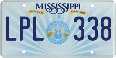 MS license plate LPL338