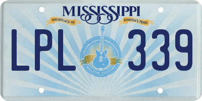 MS license plate LPL339